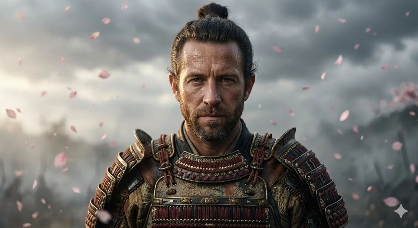AI Output: Samurai Warrior Cinematic AI Portrait Prompt | Realistic Japanese Armor Fantasy Character (Gemini, ChatGPT AI)
