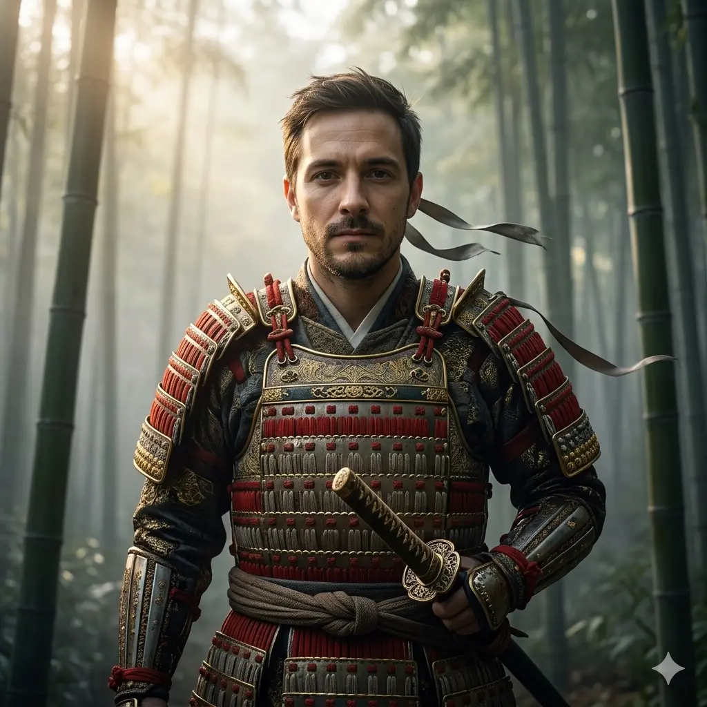 AI Output: Samurai Warrior AI Image Prompt – Feudal Japan Cinematic Portrait (ChatGPT & AI Art Generator)