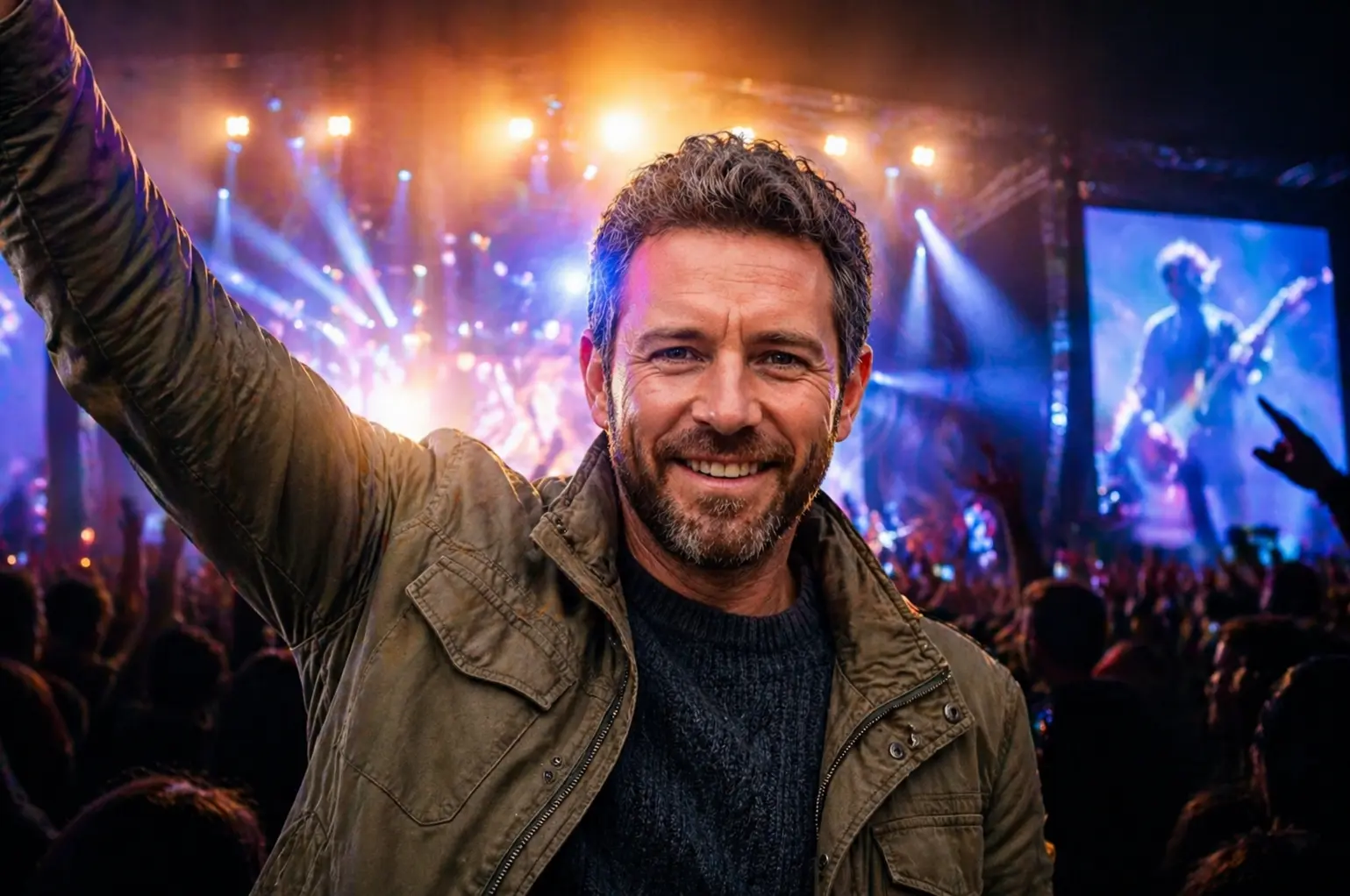 AI Output: Cinematic Concert Stage Performance AI Prompt | Realistic Live Music Photography & Festival Lighting Portrait (ChatGPT, Gemini AI)