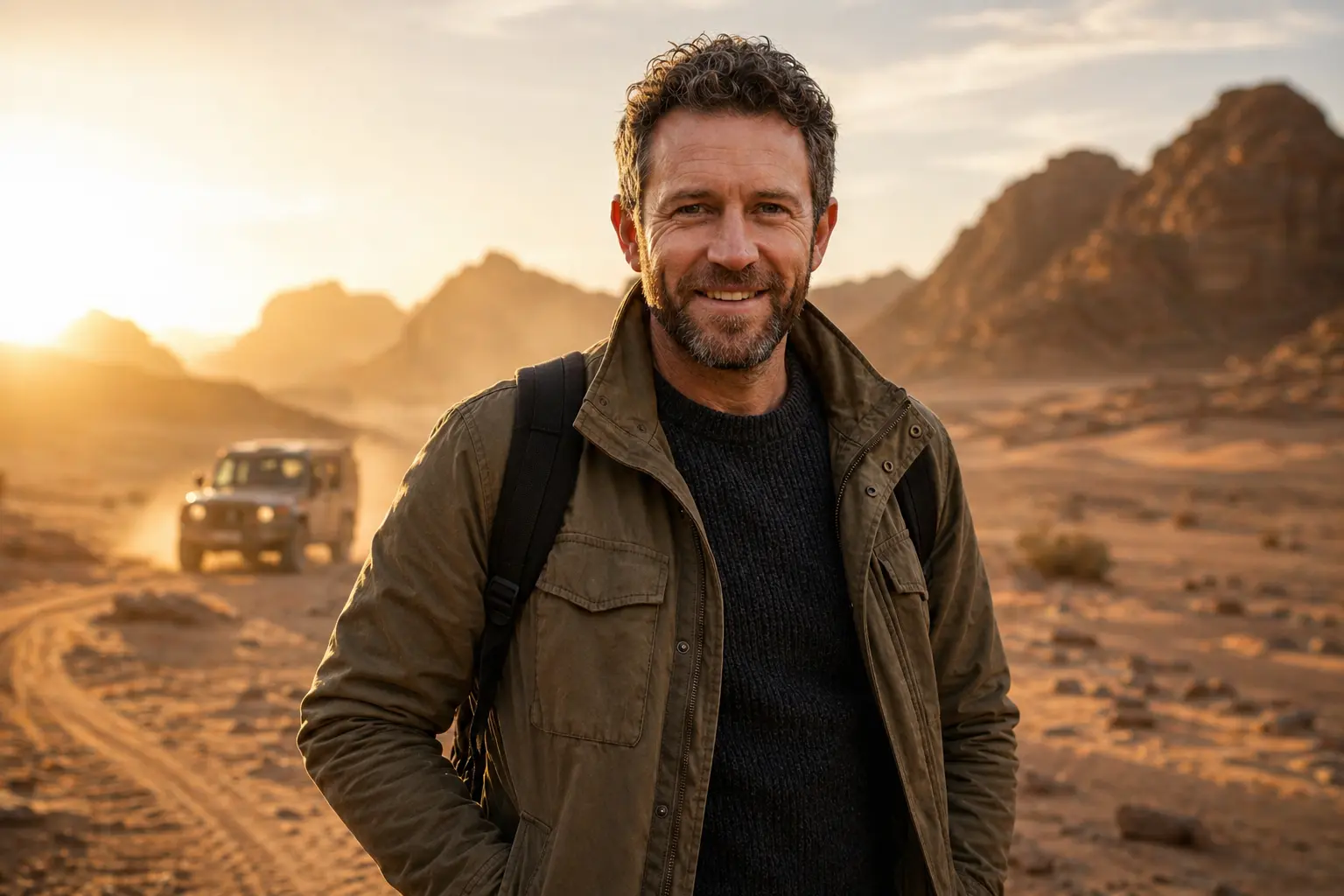 AI Output: Cinematic Desert Adventure AI Prompt – Realistic Travel Portrait (ChatGPT & AI Generator)
