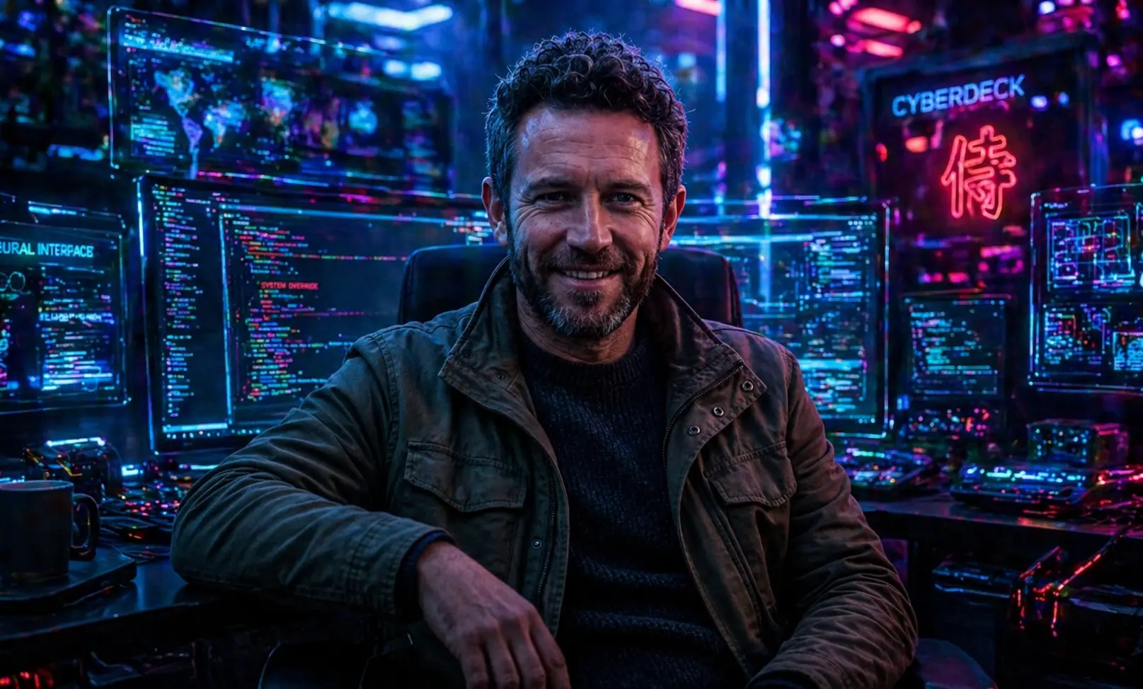 AI Output: Cyberpunk Hacker Neon Room AI Prompt | Futuristic Coding & Neon Tech Portrait (ChatGPT, Gemini AI)