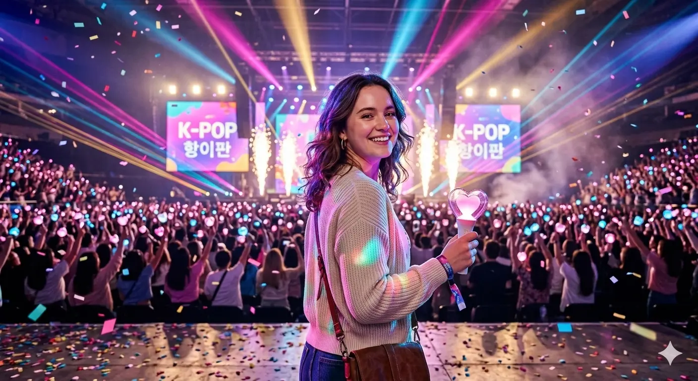 AI Output: K-Pop Concert AI Image Prompt – Realistic Stadium Concert Photo Transformation