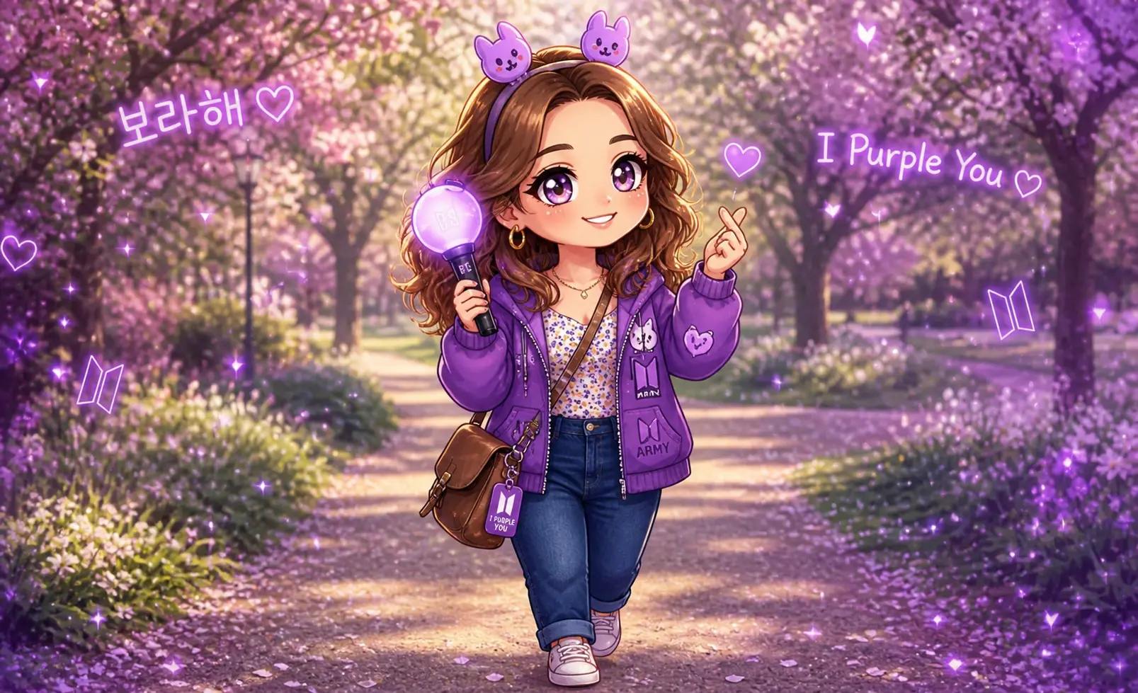 AI Output: BTS ARMY Chibi AI Image Prompt – Any Photo to Kawaii BTS Fan Anime Transformation