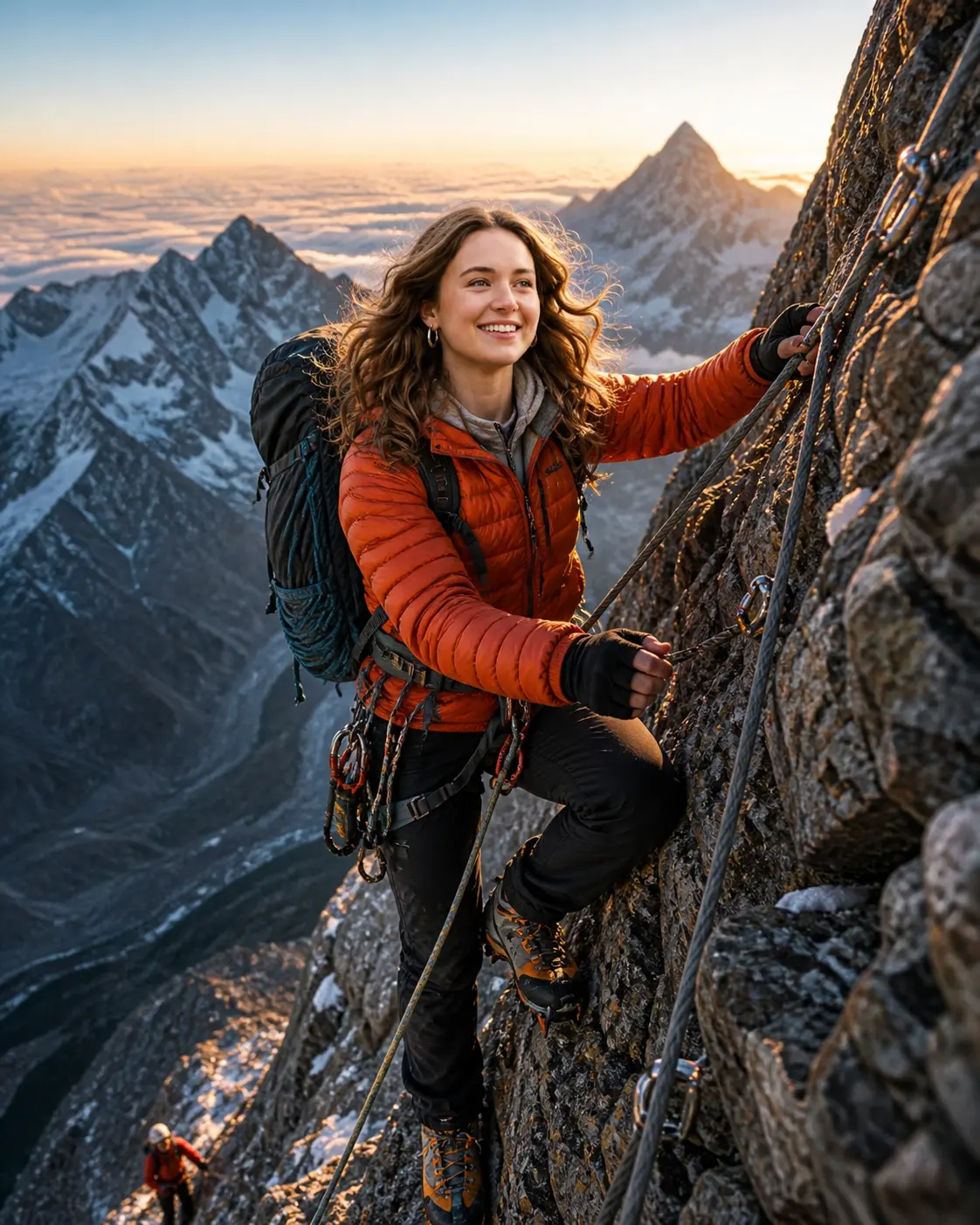 AI Output: Mountain Climbing Adventure AI Image Prompt – Epic Alpine Expedition Portrait
