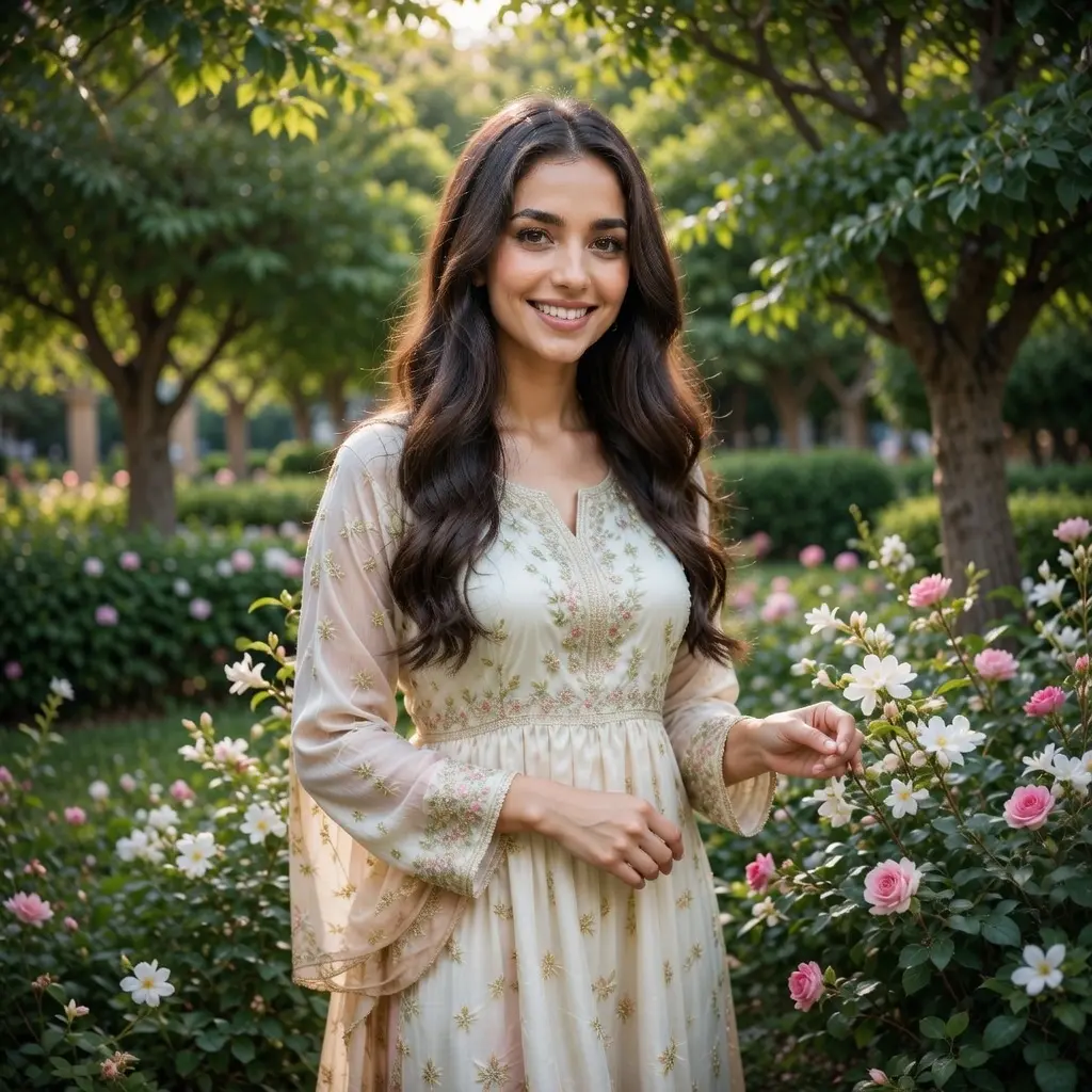 AI Output: Peaceful Nature Portrait AI Image Prompt – Serene Garden Aesthetic (ChatGPT & AI Generator)
