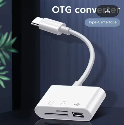 Image for Type-C 3-in-1 Hub (USB-C to TF/CF/SD Memory Card Reader)