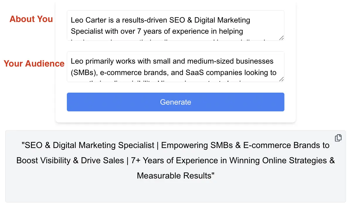 Example Generated Headlines
