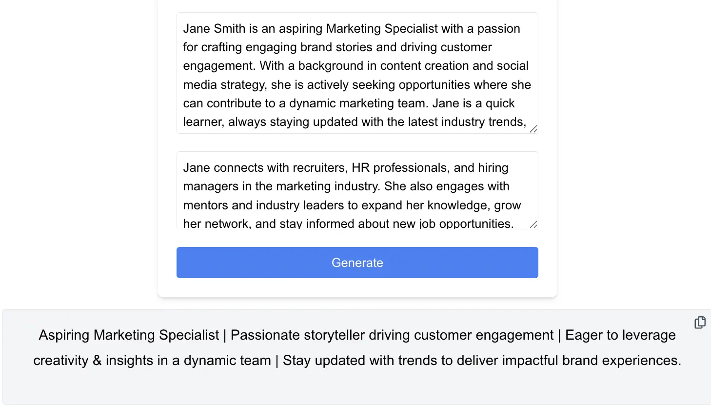 Example Generated Headlines