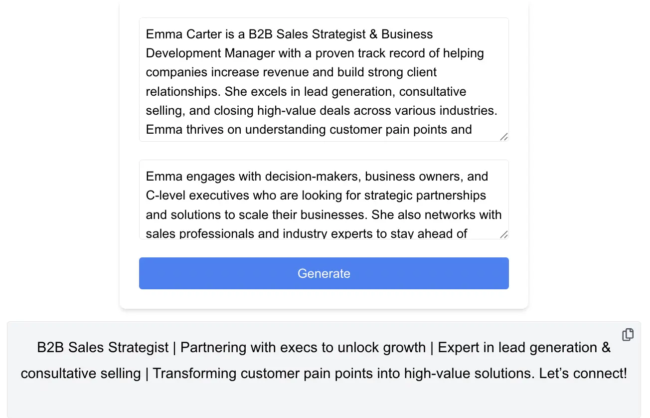 Example Generated Headlines