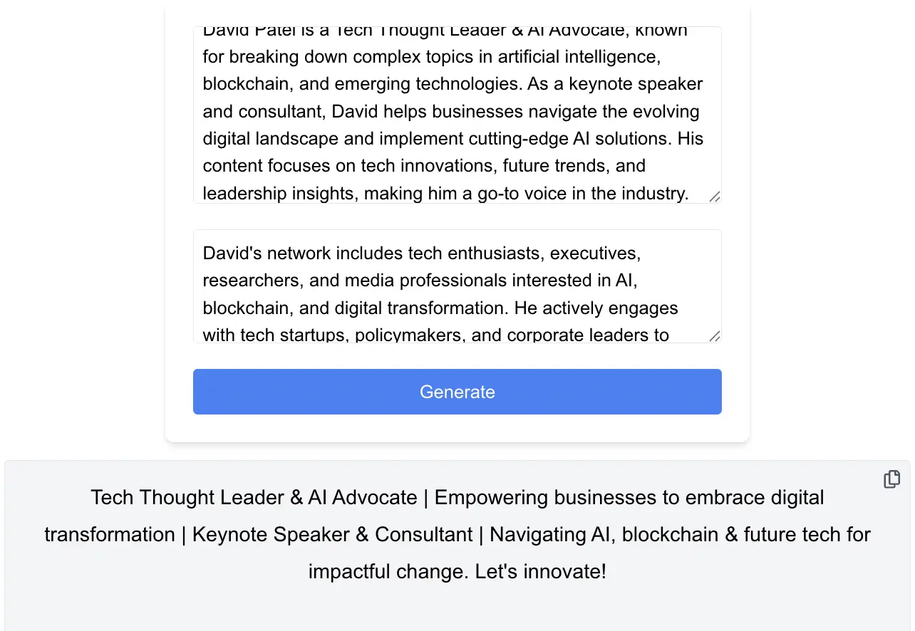 Example Generated Headlines