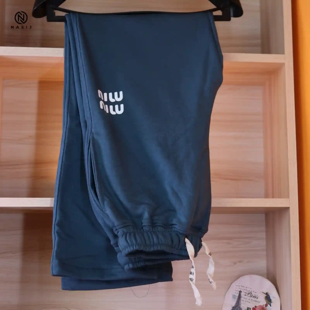 بنطلون وايد ليج - color أزرق بترولي