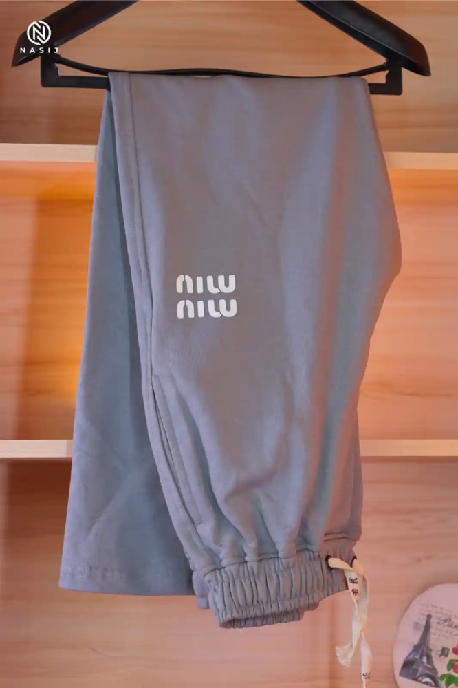 بنطلون وايد ليج - color رمادي فاتح