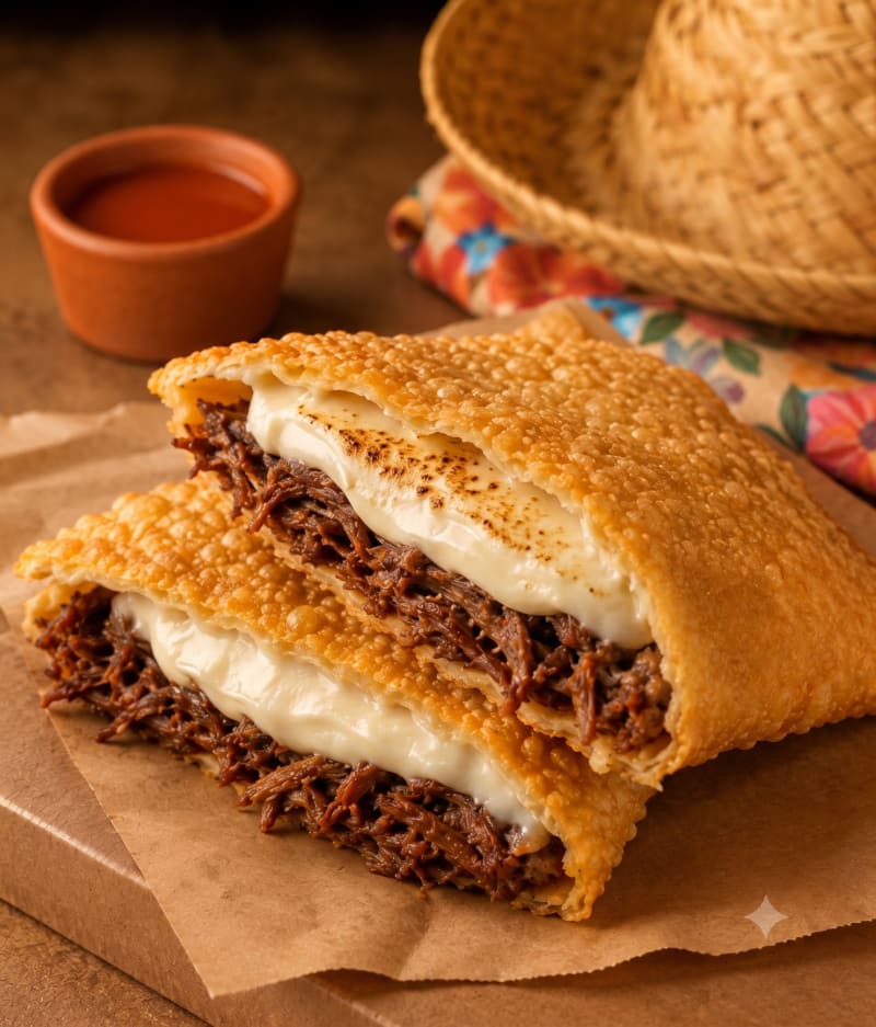 Pastel De Carne de sol com creme cheese