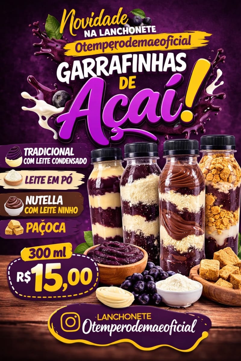 Açai na garrafa 300ml