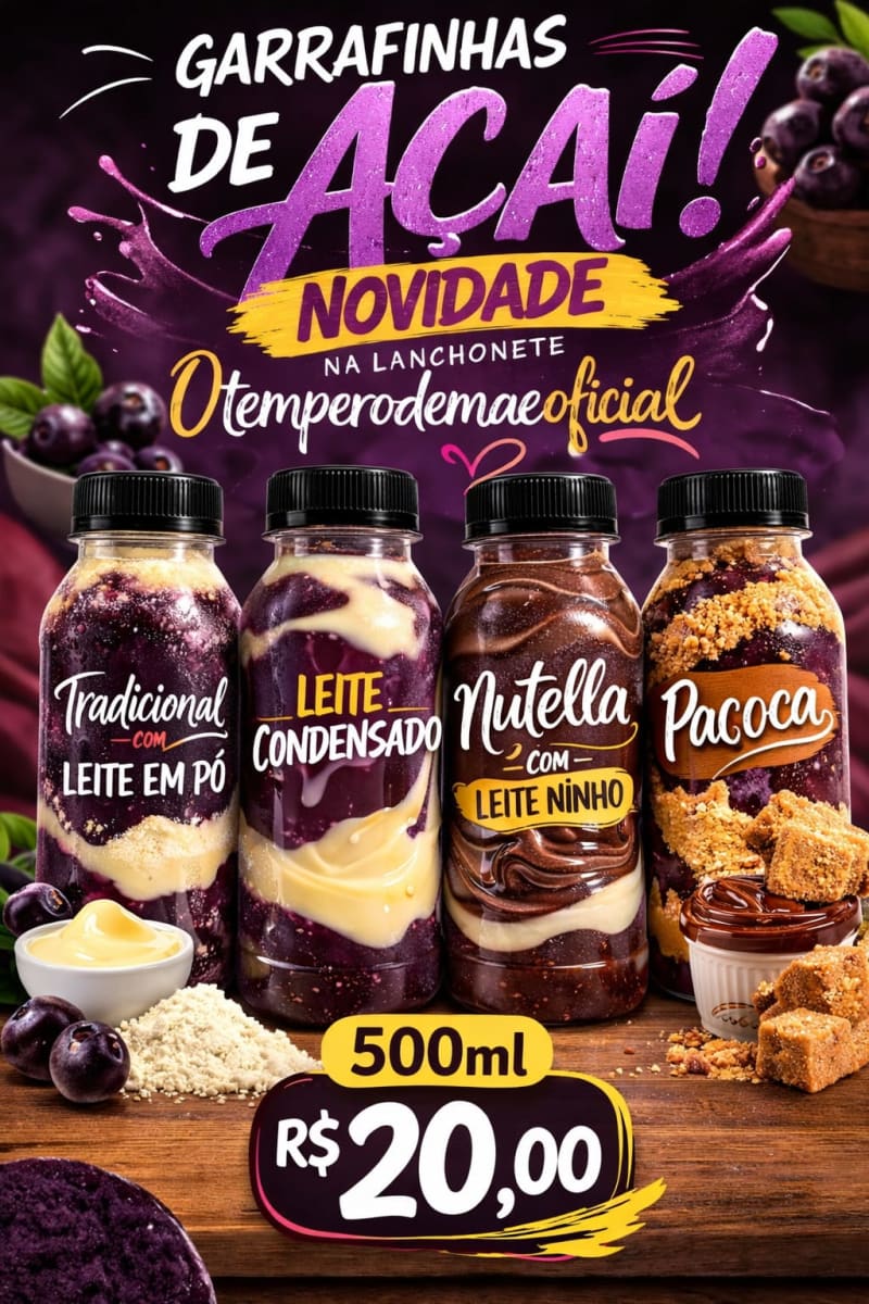 Açai na garrafa 500ml