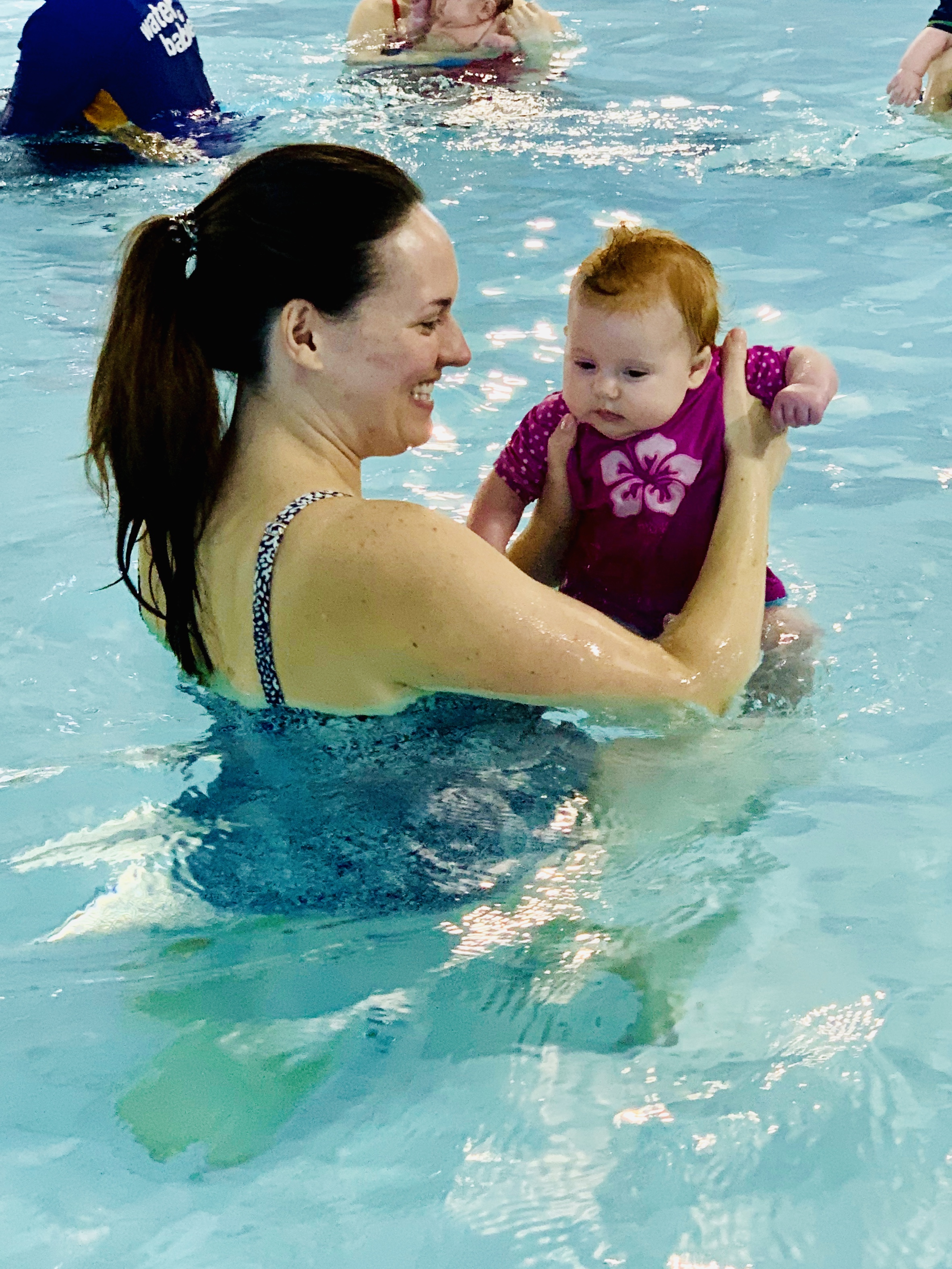 Me and baby in the water 