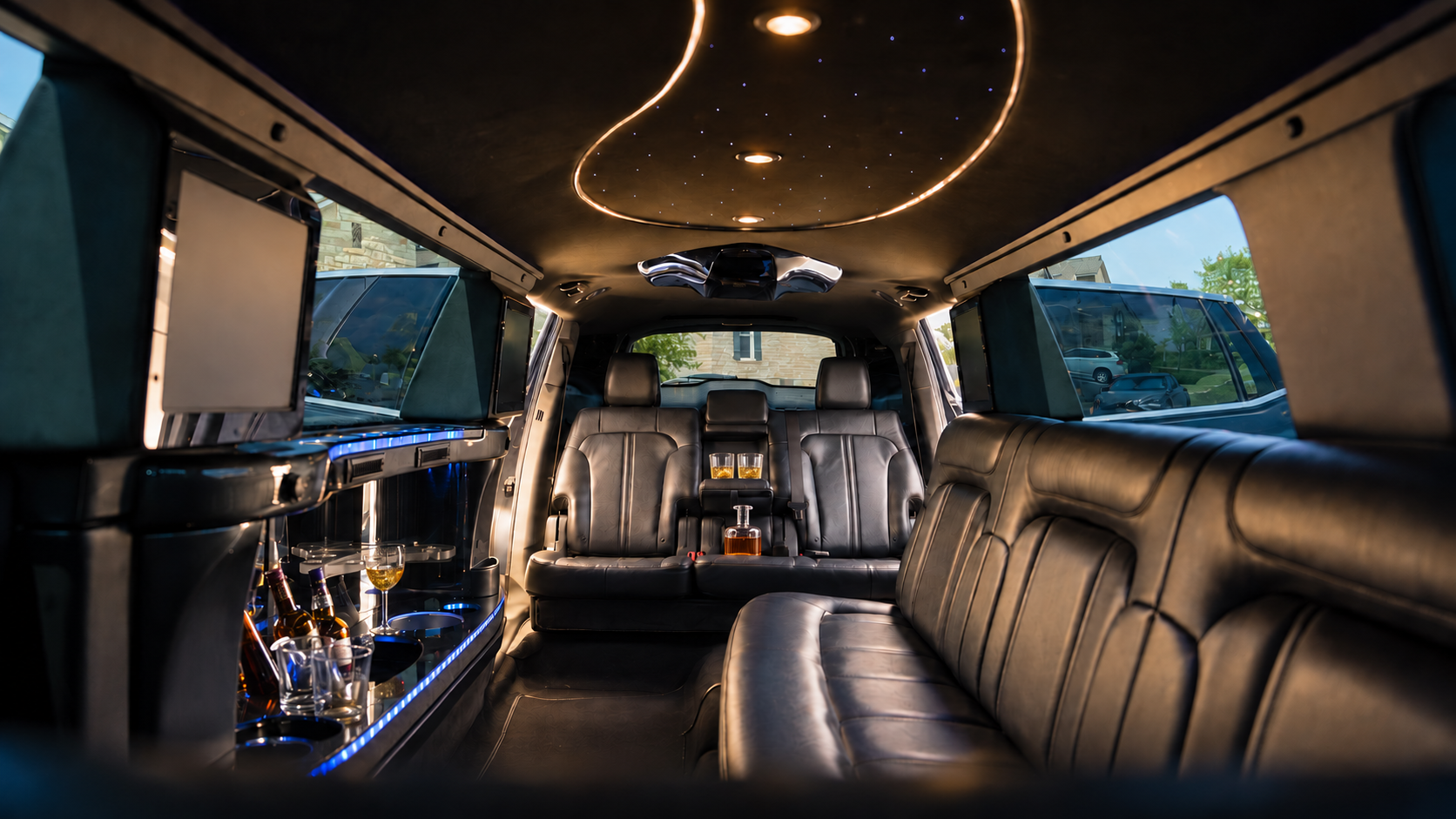 Lincoln MKT Stretch Limousine interior detail 1