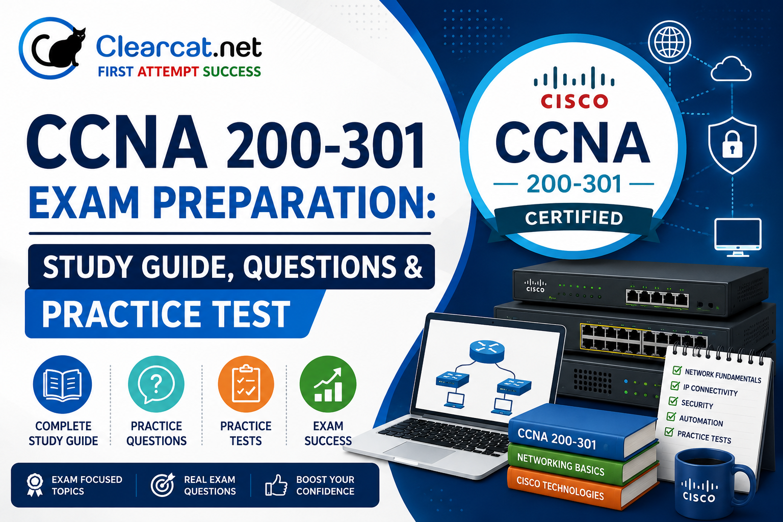 CCNA 200-301 Exam Preparation: Study Guide, Questions & Practice Test