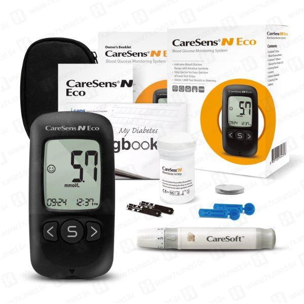 CareSens® N Eco Glucose Monitoring Kit (Lifetime Warranty) 1 caresens glucometer