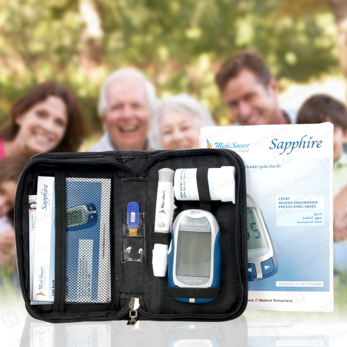 Medismart Sapphire Glucose Monitoring Kit (Lifetime Warranty) 6 medismart glucometer sri lanka