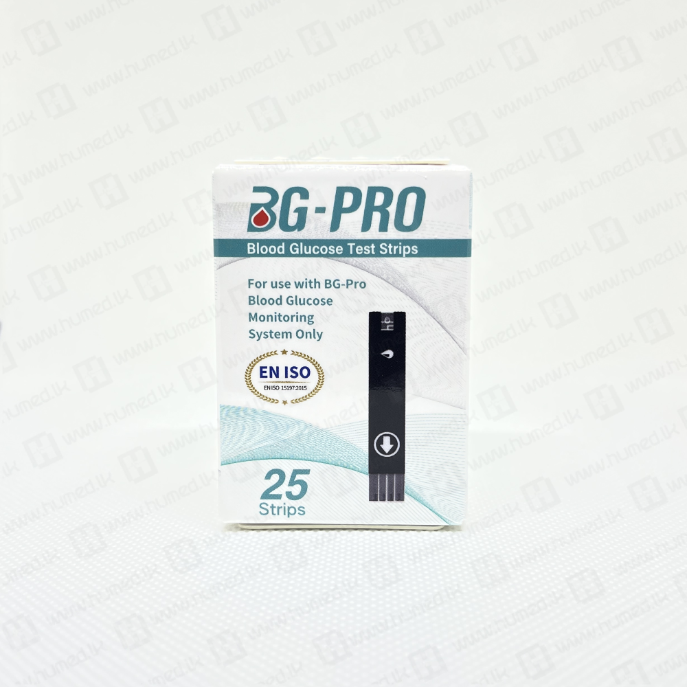 BG Pro Glucometer 25 Strips Pack 3 bg pro strips