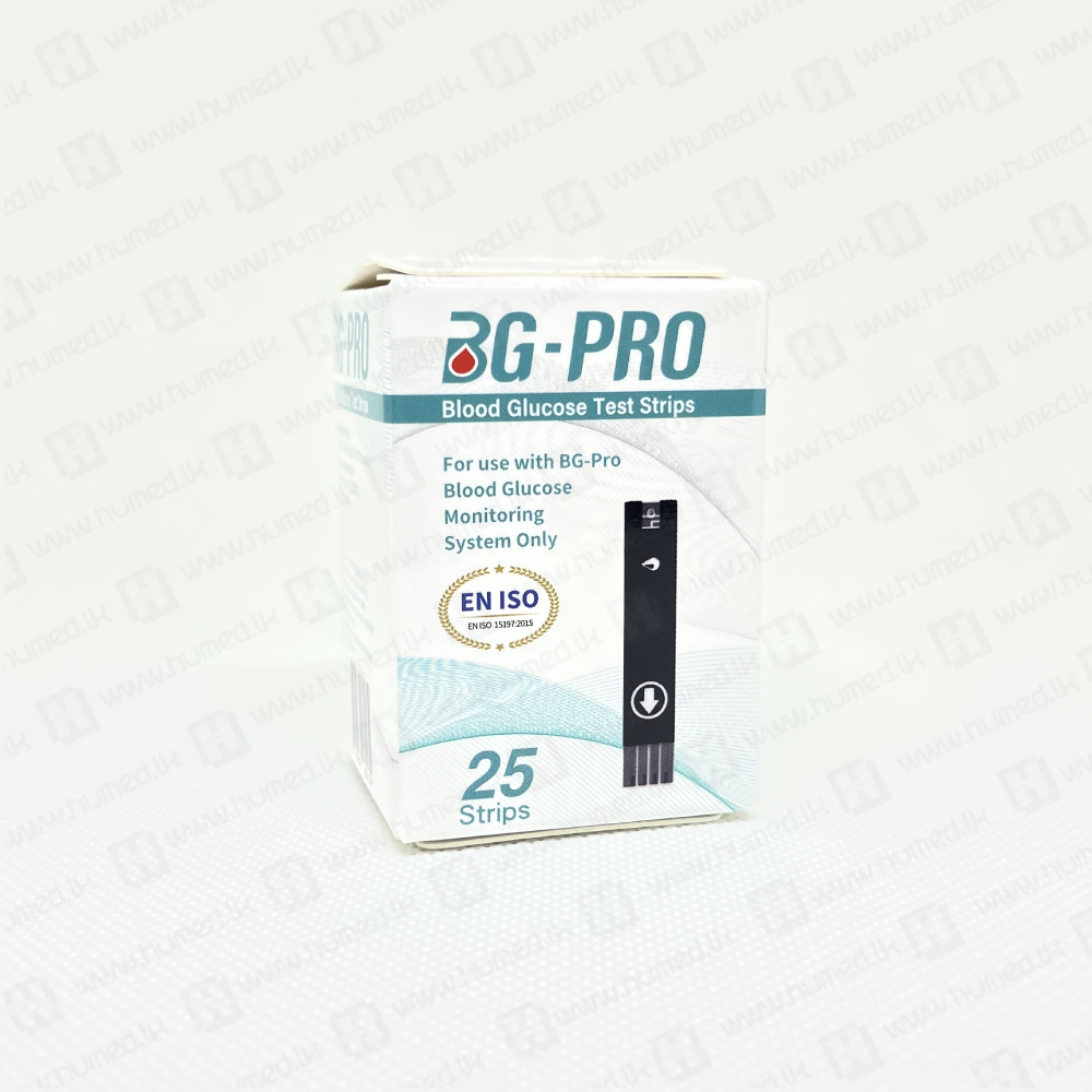 BG Pro Glucometer 25 Strips Pack 5 bg pro glucometer strips