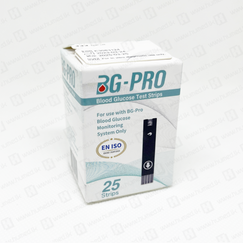 BG Pro Glucometer 25 Strips Pack 1 bg pro glucometer strips