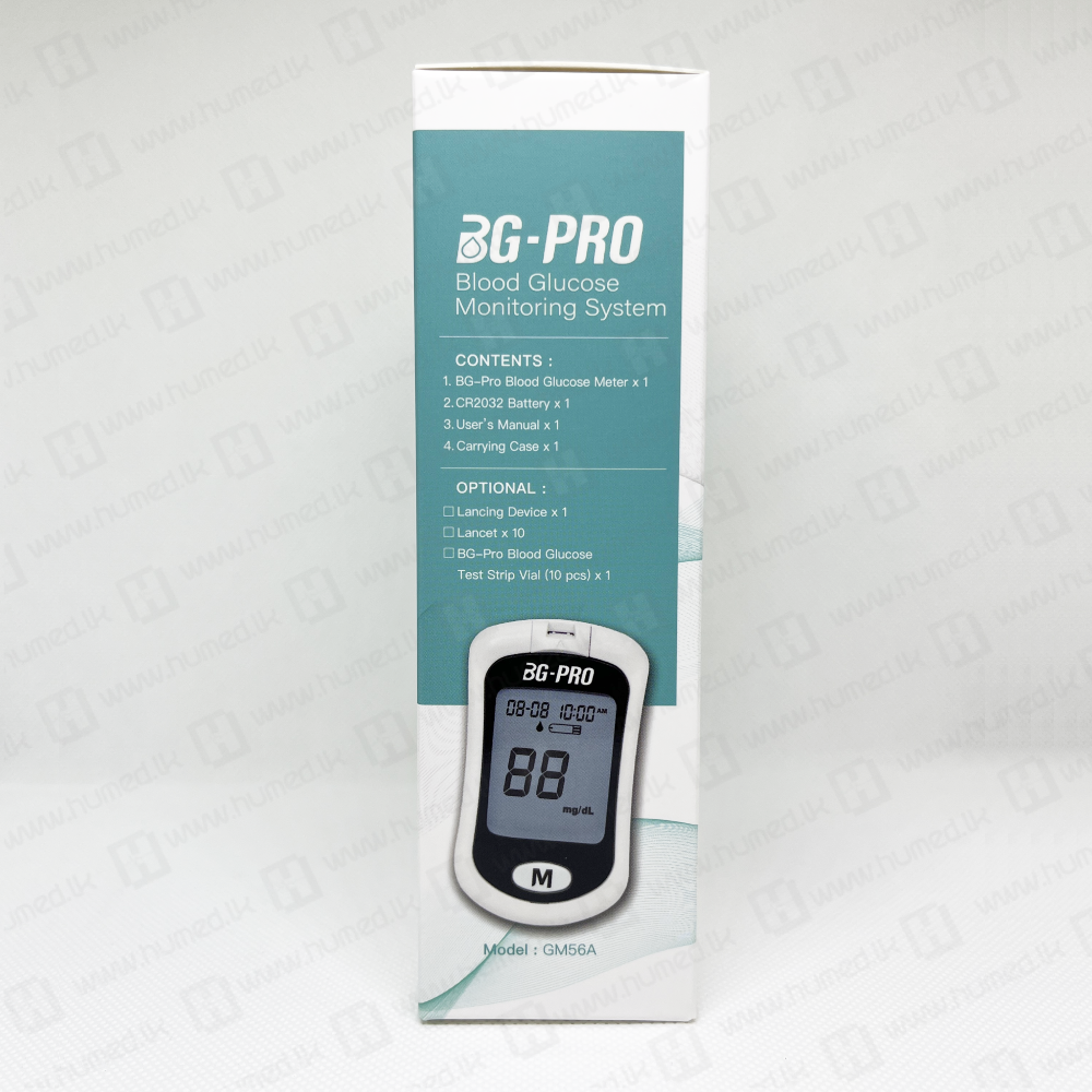 BG Pro GM56A Glucometer - 5 Years Warranty 10 bg pro glucometer sri lanka