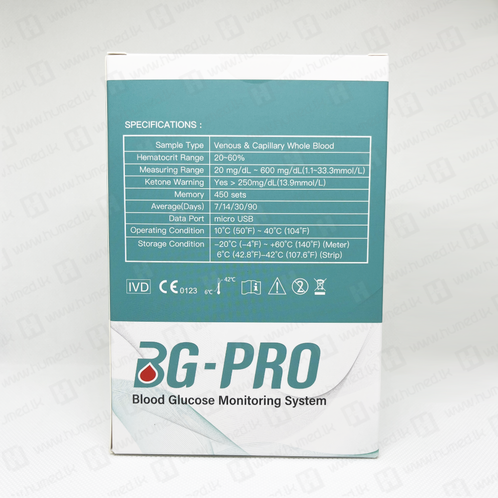 BG Pro GM56A Glucometer - 5 Years Warranty 9 bg pro glucometer sri lanka