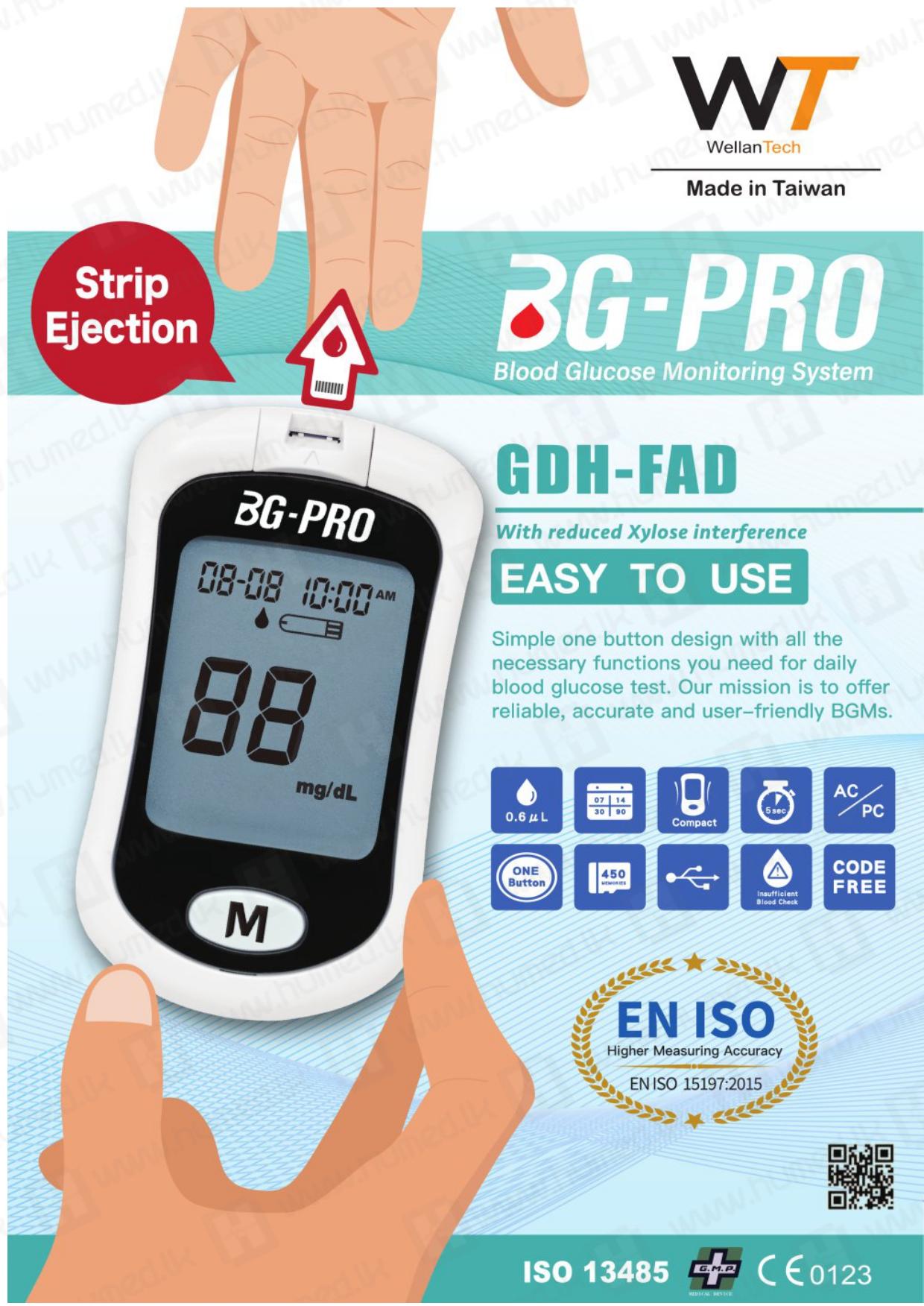 BG Pro GM56A Glucometer - 5 Years Warranty 4 bg pro glucometer