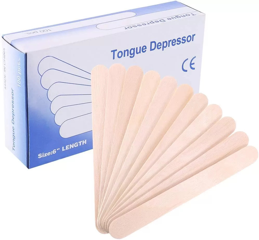Wooden Tongue Depressor 100 Pieces 1 wooden tongue depressor