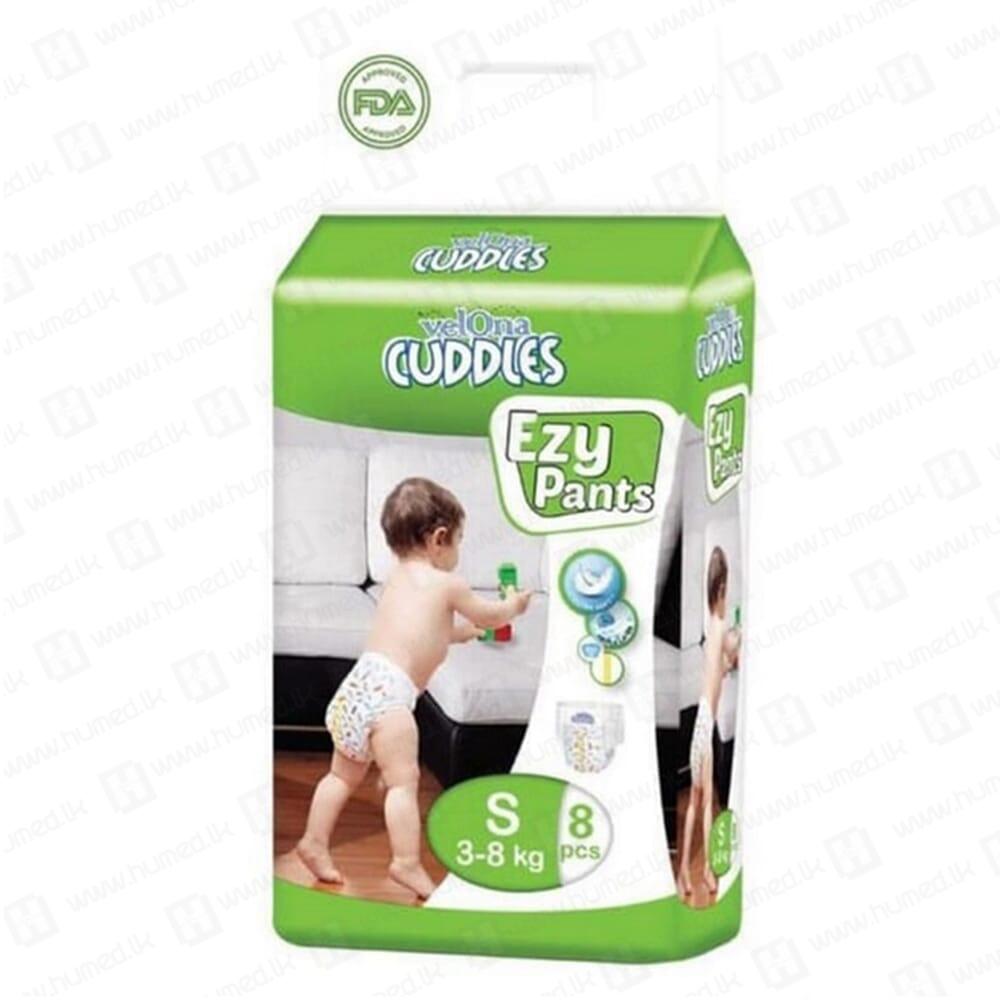 Velona Cuddles Ezy Pants Small 8pcs - Easy 1 Velona Cuddles Ezy Pants Diapers Baby diapers sri lanka price best Baby Pasting, Large pasting, Velona cuddles, Velona small