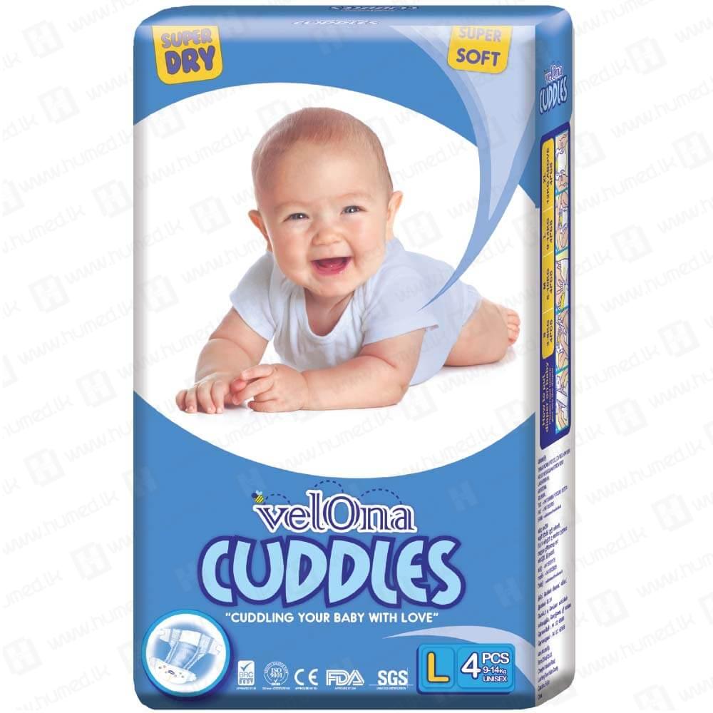 Velona Cuddles Dry Diapers Large 4pcs - Ultimate Comfort and Protection 1 Velona Cuddles Dry Diapers Baby diapers sri lanka price best Baby Pasting, Large pasting, Velona cuddles, Velona large