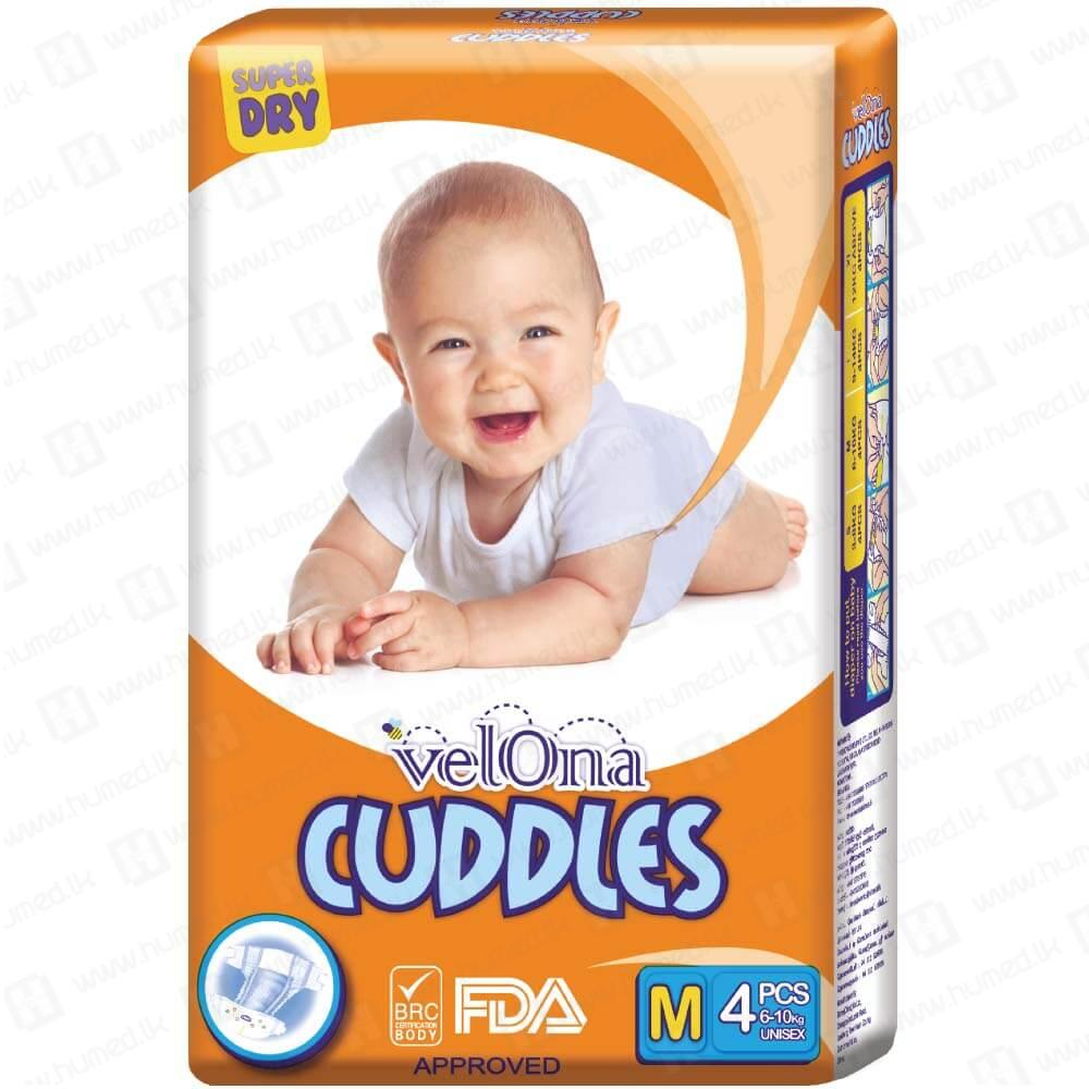 Velona Cuddles Dry Diapers Medium 4pcs - Ultimate Comfort and Protection 1 Velona Cuddles Dry Diapers Baby diapers sri lanka price best Baby Pasting, Large pasting, Velona cuddles, Velona medium
