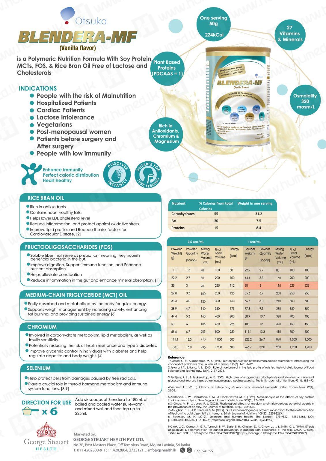 Blendera MF 400g Nutrition Supplement for Adults 3 Blendera MF 400g Nutrition Supplement for Adults sri lanka