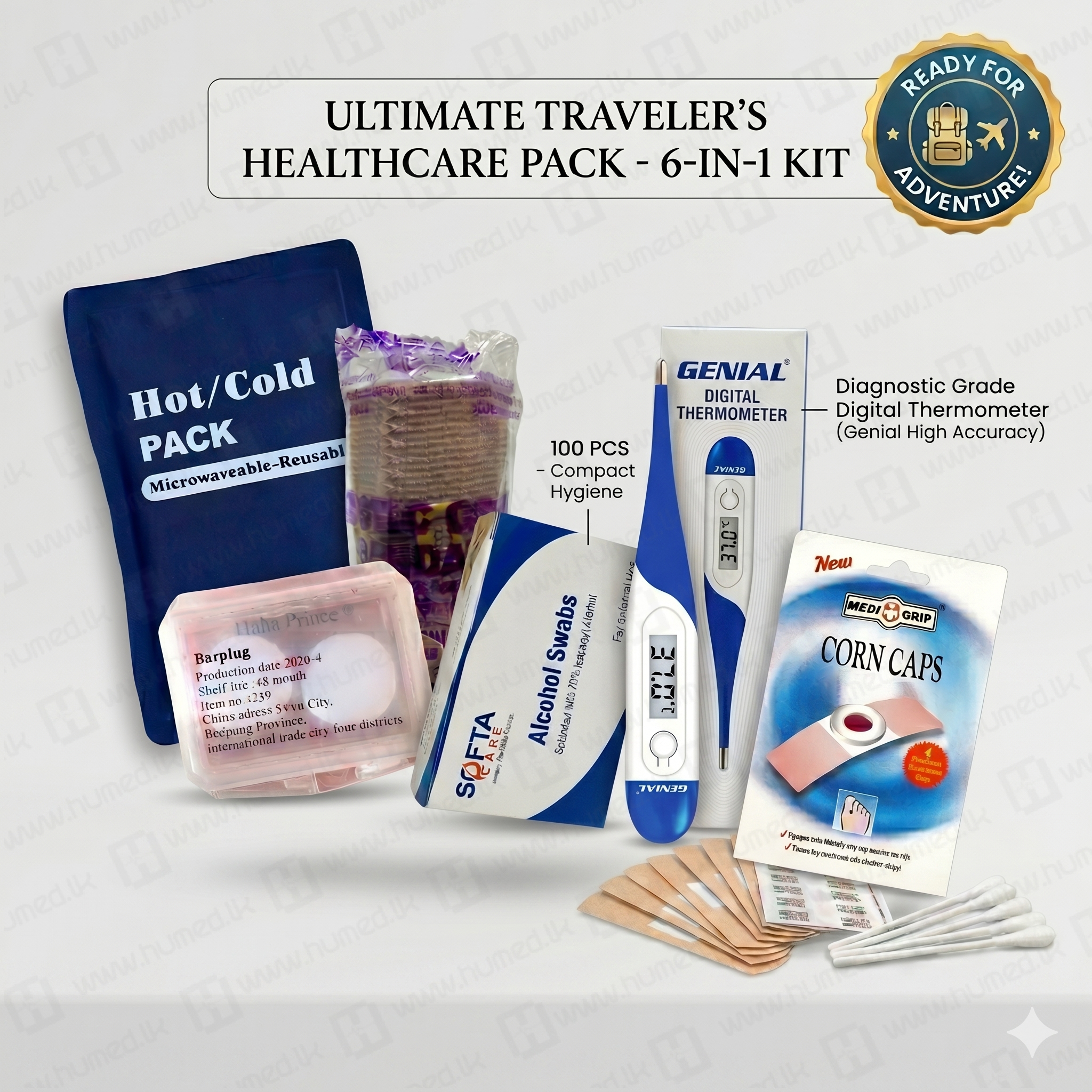 The Ultimate Traveler's Healthcare Bundle | Essential First Aid & Comfort Pack 1 travellers bundle health accessories compact sri lanka