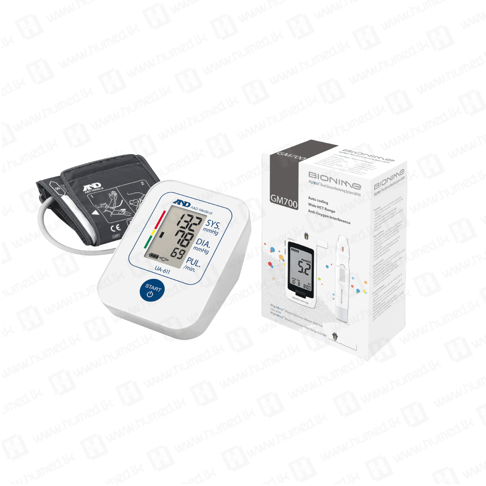 Blood Pressure Monitor UA-611 + Bionime GM700 Glucometer Premium Health Monitoring Bundle 1 Blood Pressure Monitor UA-611 + Bionime GM700 Glucometer Premium Health Monitoring Bundle
