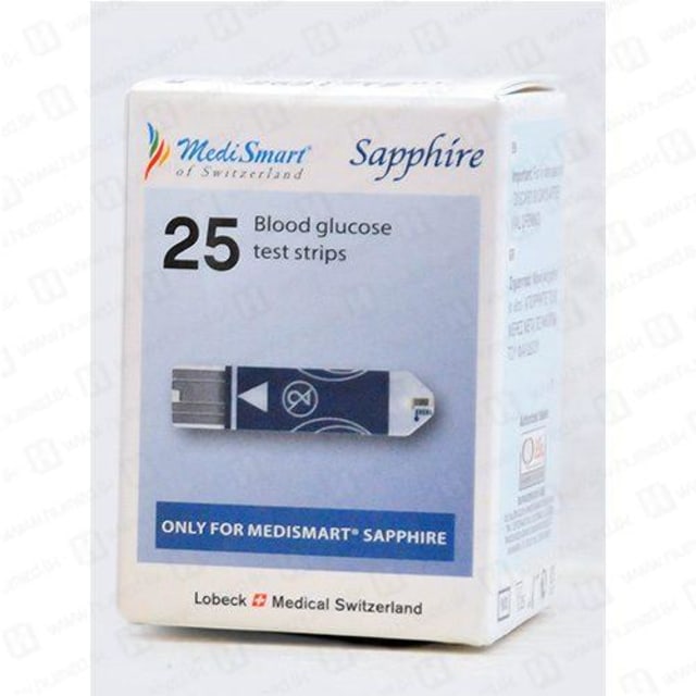 Medismart Glucometer 25 Strips Pack - Sugar Testing Strips | Buy Online Sri Lanka | Hu Med