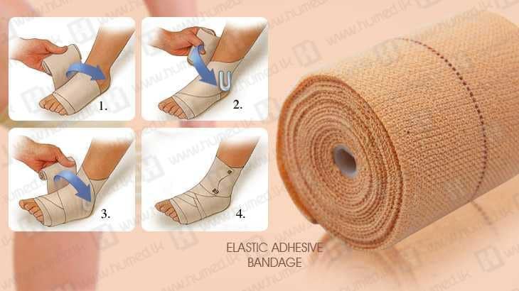Surgiband Elastic Adhesive Bandage 7.5cm x 4.5m - First Aid Items Image 2 | Buy Online Sri Lanka | Hu Med