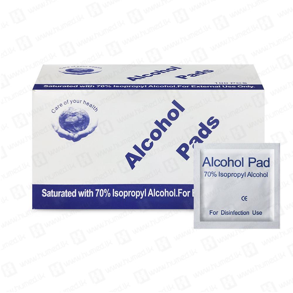 Isopropyl Alcohol Pads / Wipes – 200 PCS - First Aid Items | Buy Online Sri Lanka | Hu Med