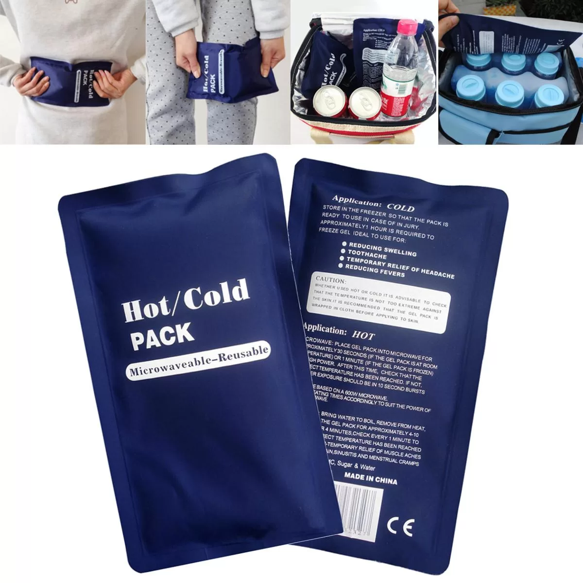 Reusable Hot Cold Pack Gel Ice Bag Pack - Medium High Quality
