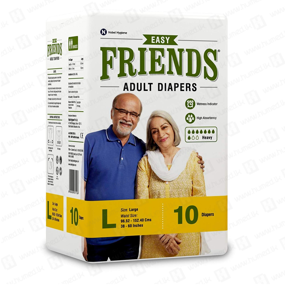 Friends Adult Diapers Large 10pcs - Ultimate Comfort: Premium Protection in Sri Lanka - Adult Diapers | Buy Online Sri Lanka | Hu Med