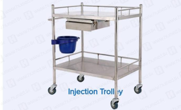 Injection Trolley (Stainless Steel) - Hospital Furniture | Buy Online Sri Lanka | Hu Med