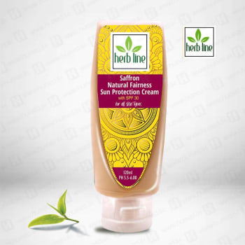 Saffron Natural Fairness Sun Protection Cream- 120ml - Herbline