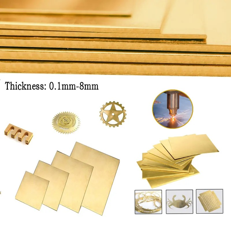 Brass Sheet Plate Panel Metal 0.1-8mm Thick - Multi sizes