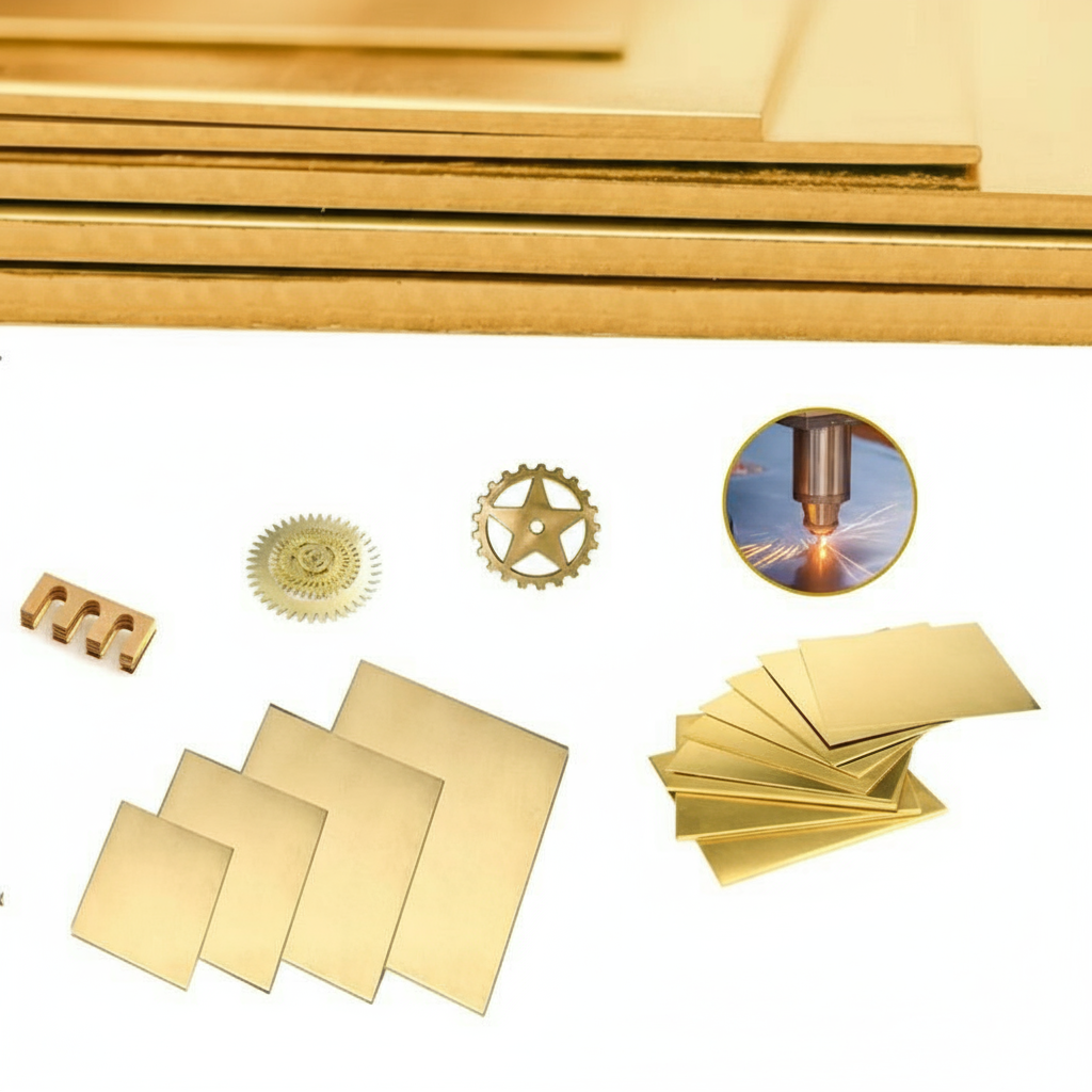 Brass Sheet Plate Panel Metal 0.1-8mm Thick - Multi sizes 