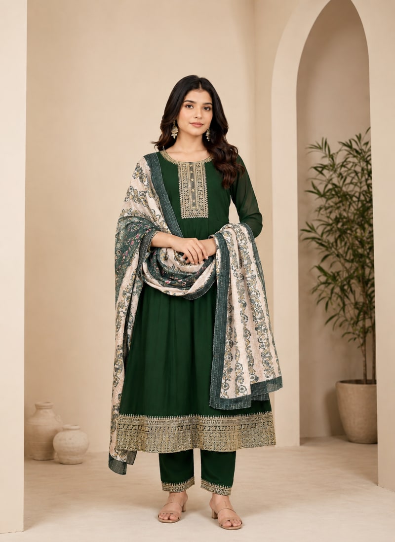 Shahidhara: Elite Designer Anarkali Couture - Detail View