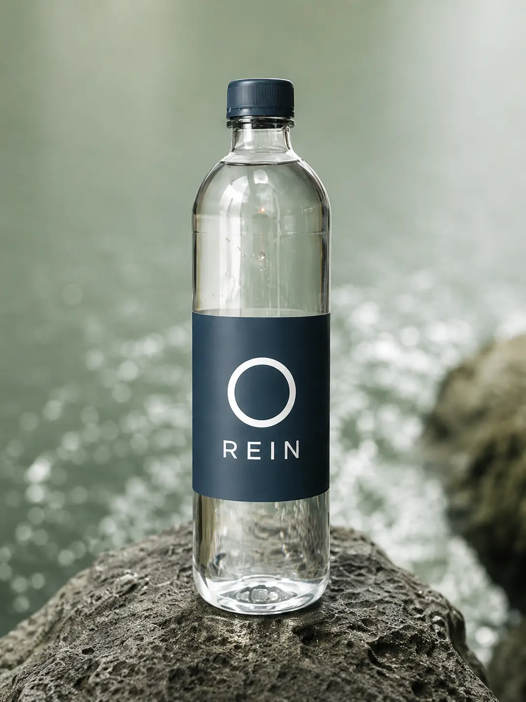 A REIN bottle rinsed and ready for reuse