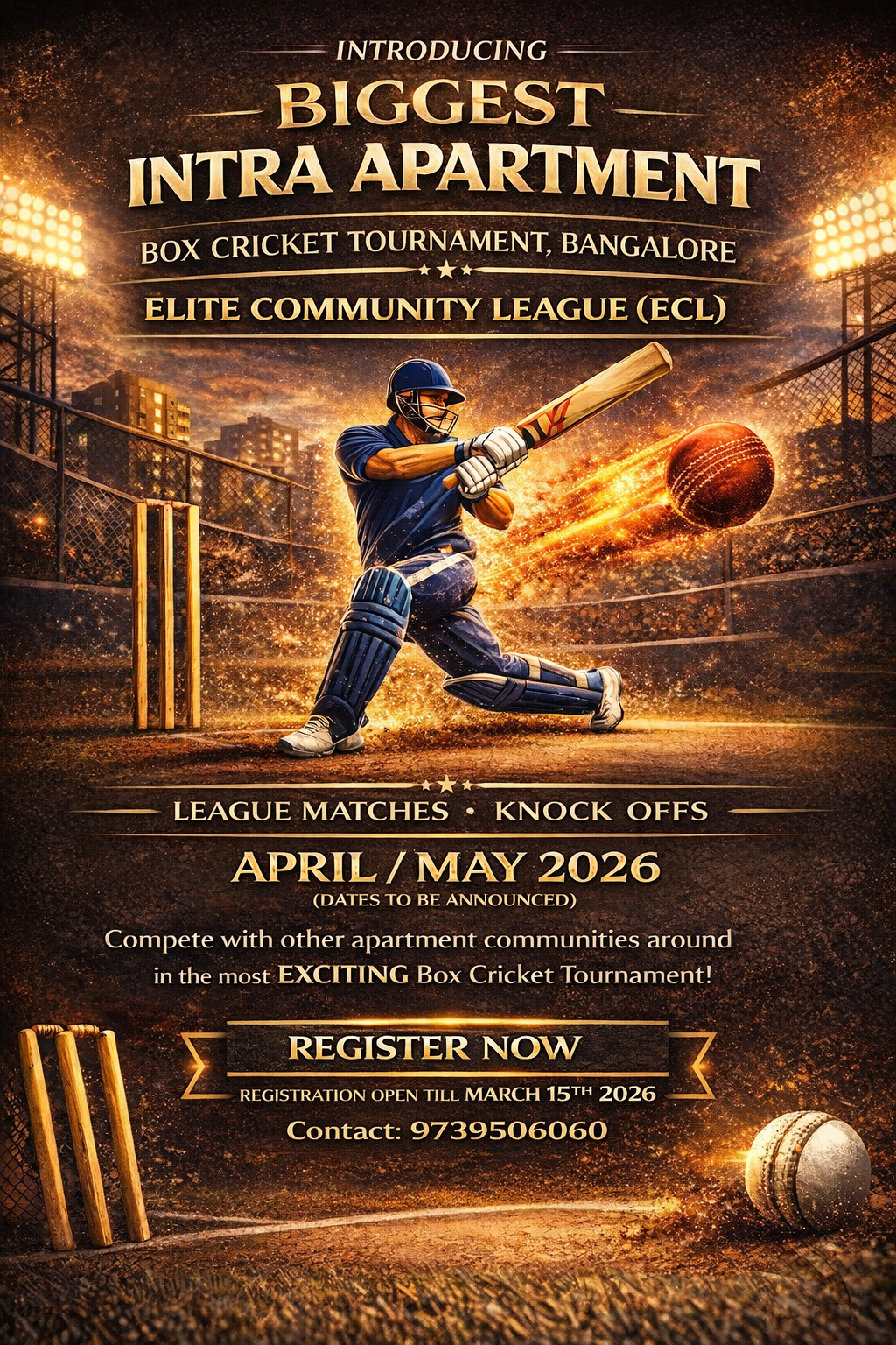 Intra Apartment Box Cricket Tournament