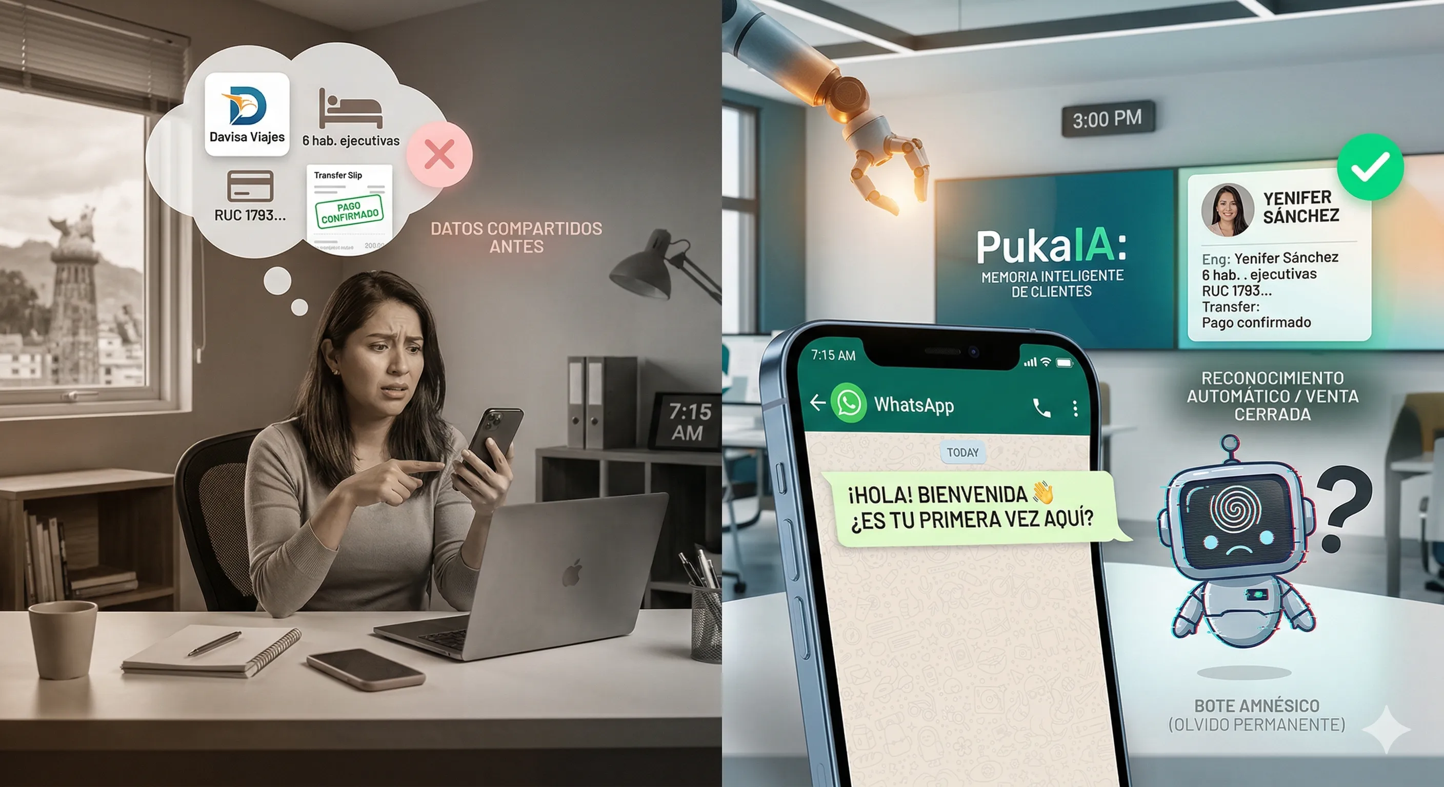 Tu chatbot de WhatsApp olvida a tus clientes (y te está costando ventas)